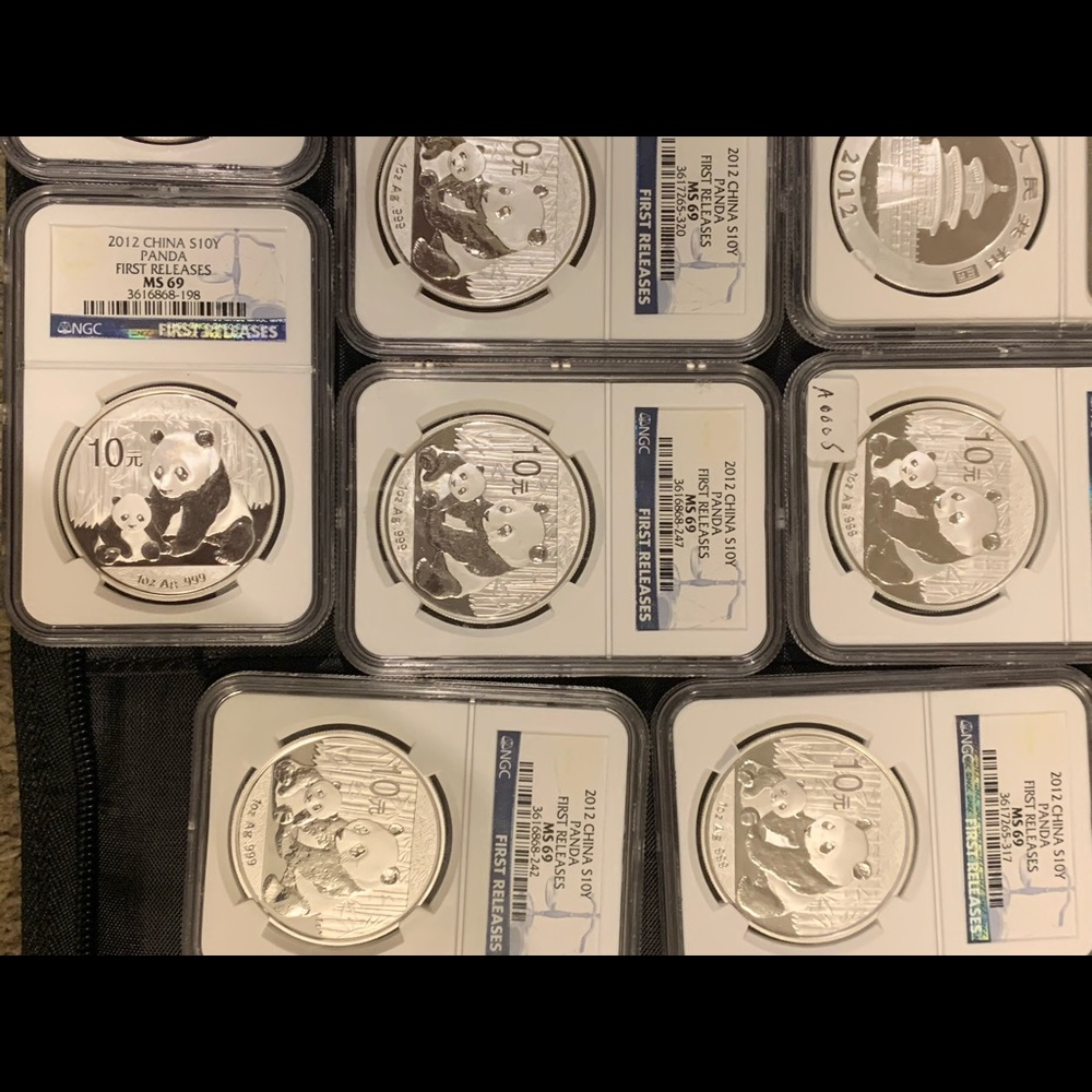 10 2012 silver panda ms69 ngc first strike